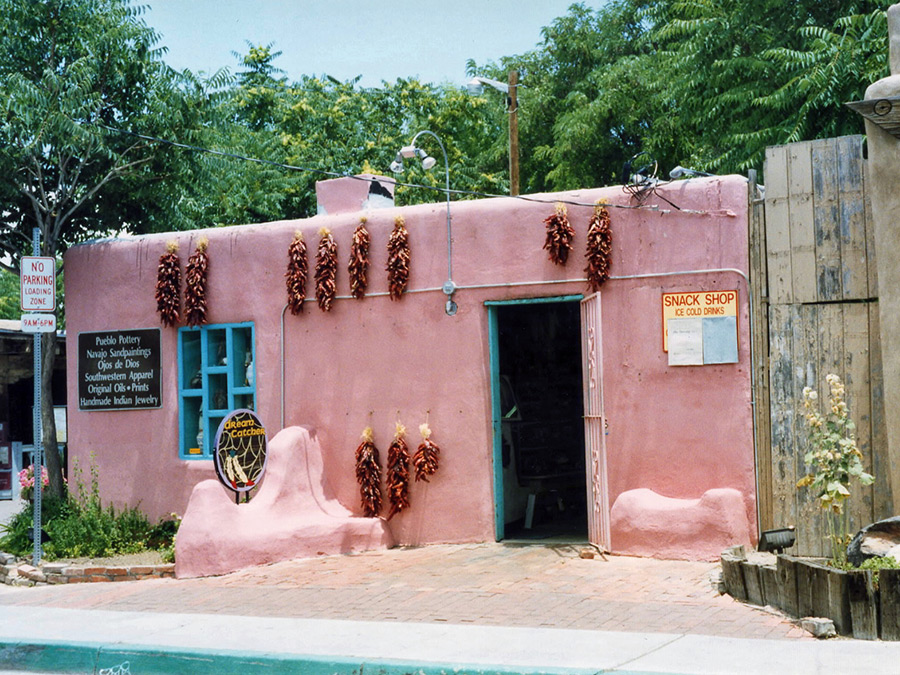 A pink house