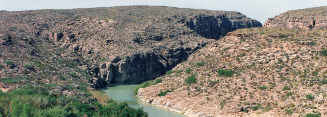 The Rio Grande, near the end of FM 2627 - view to the east