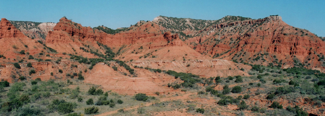 Eroded cliffs in Caprock Canyons State Park