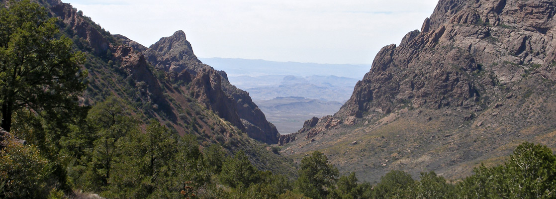 The Window; view west from Chisos Basin