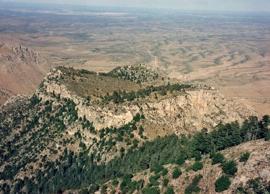 View south from Guadalupe Peak