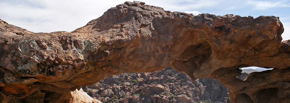 Eroded natural arch, on North Mountain