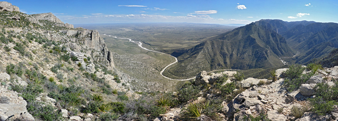 2,000 feet above McKittrick Canyon