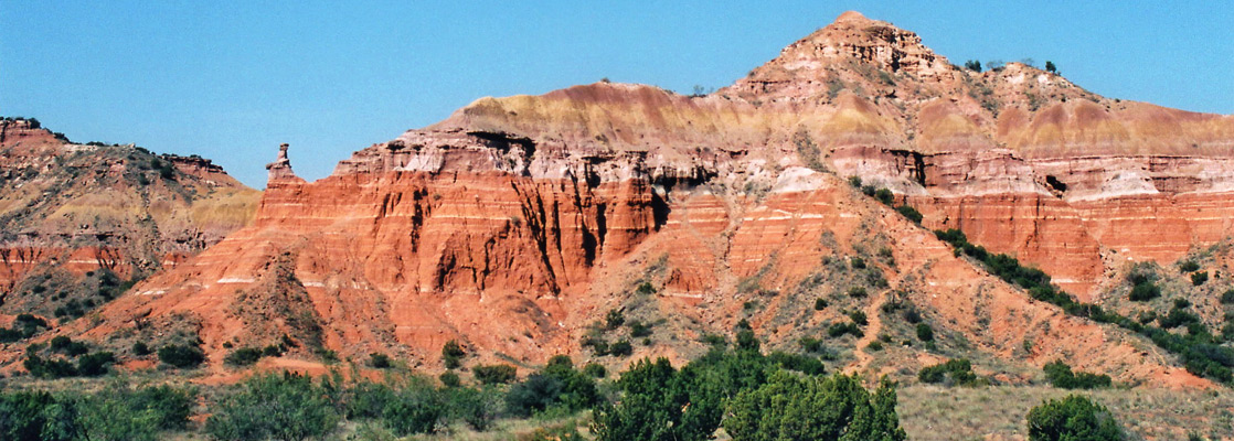 Eroded cliffs in Palo Duro Canyon State Park