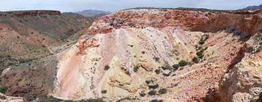 The main area of exposed rocks