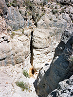 Narrow canyon close to FM 2627