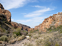 Dry wash through the canyon