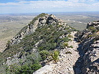 Stony section of the trail