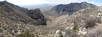 View towards Pine Spring Canyon