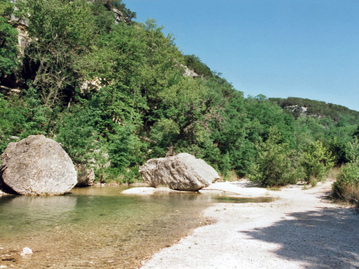 Two large boulders