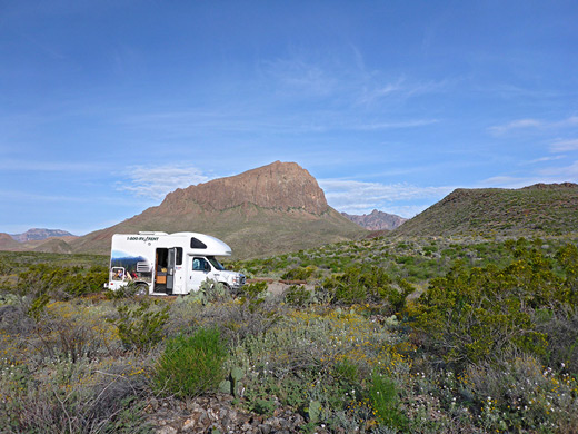 RV at the Nugent Mountain campsite