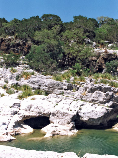 Limestone canyon walls