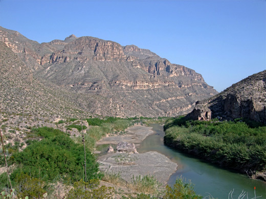 Cliffs along the Rio Grande