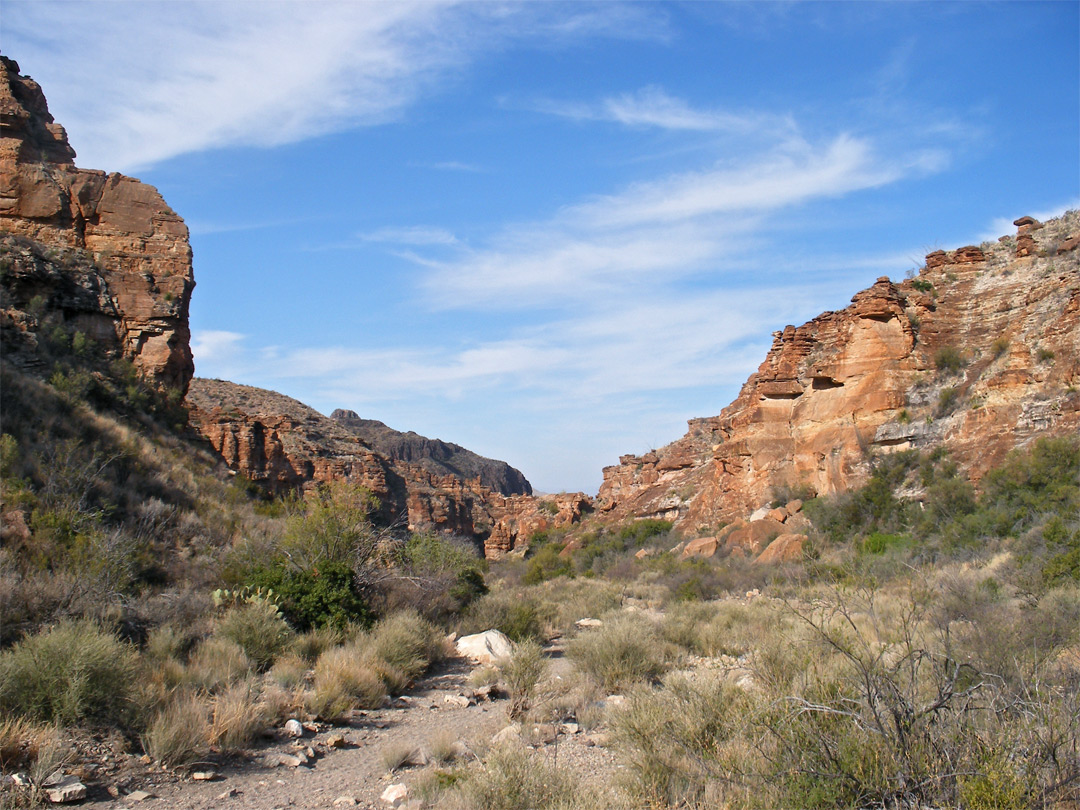 Dry wash through the canyon