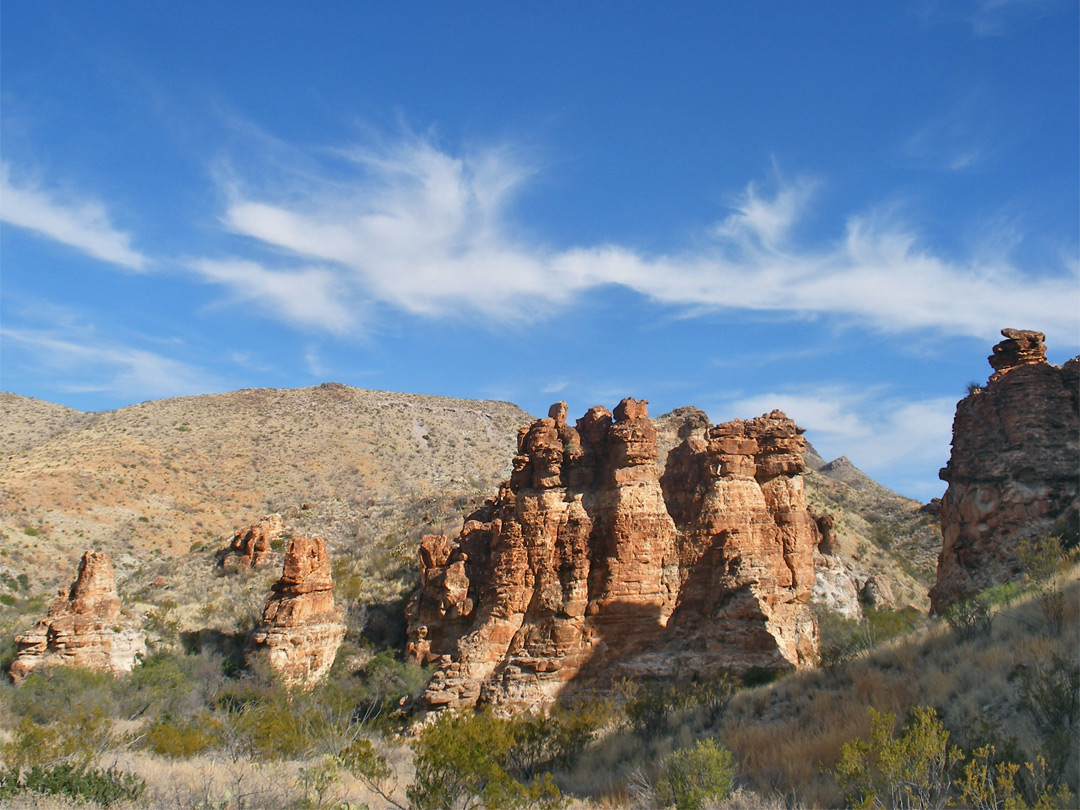 ekko Champagne personlighed Red rock formations: Blue Creek Canyon Trail, Big Bend National Park, Texas