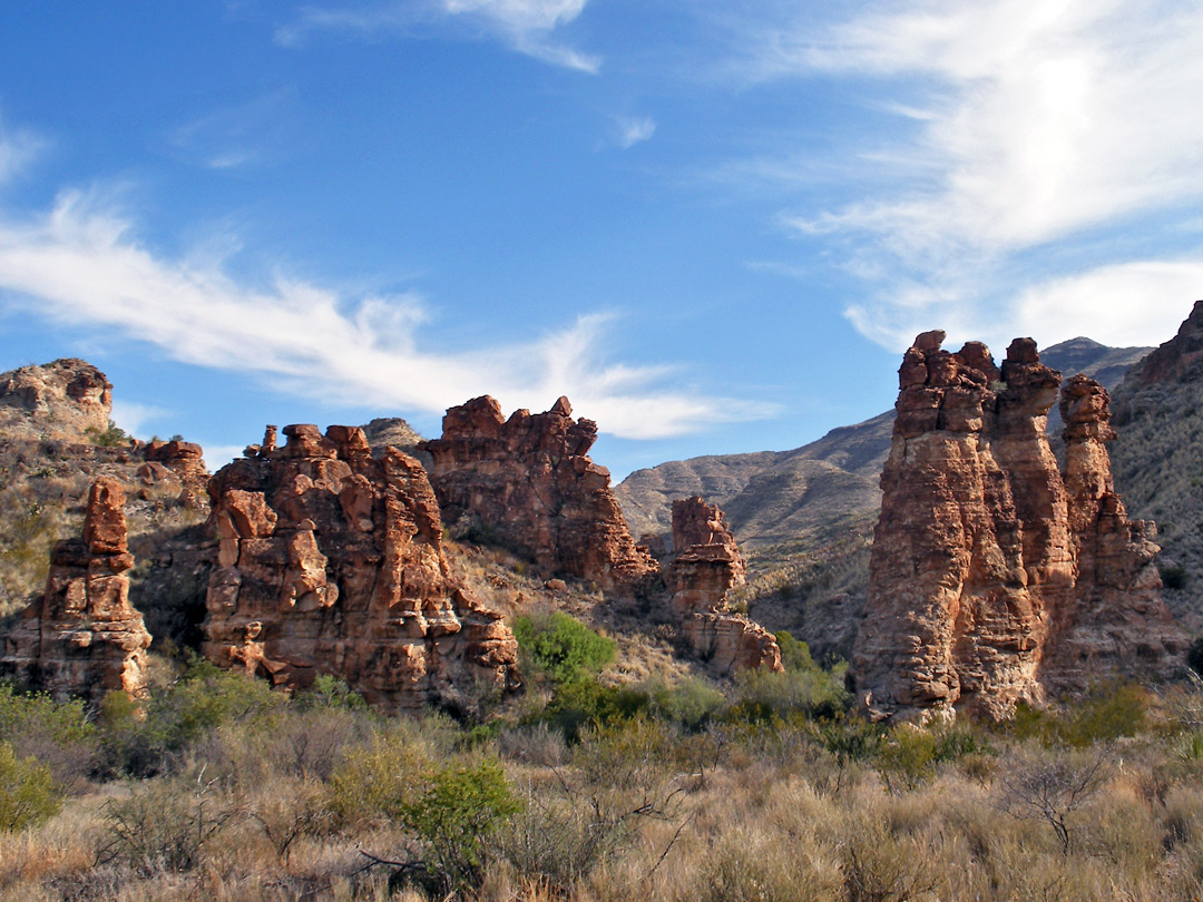 Fins and pinnacles