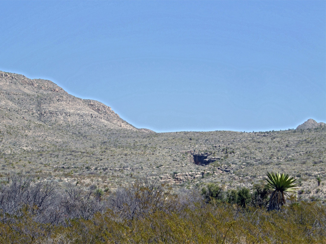 Distant view of Devil's Den