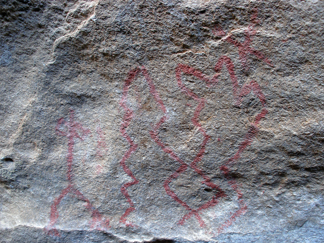 Red pictographs