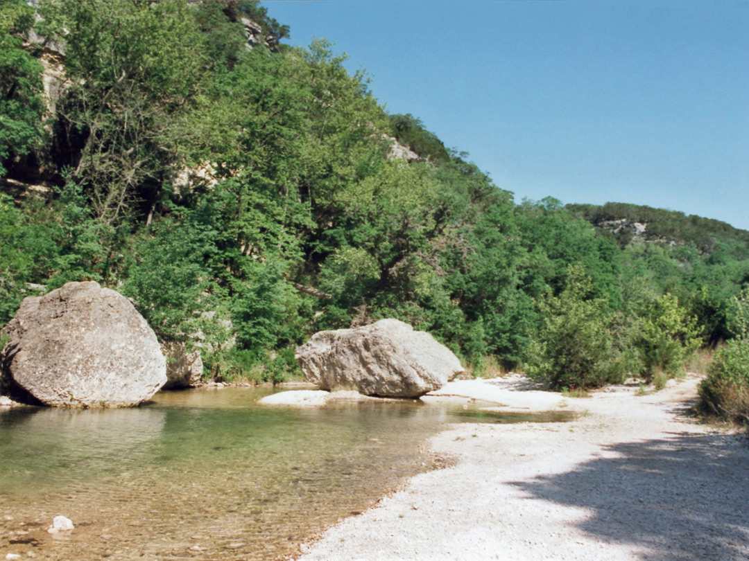 Two large boulders