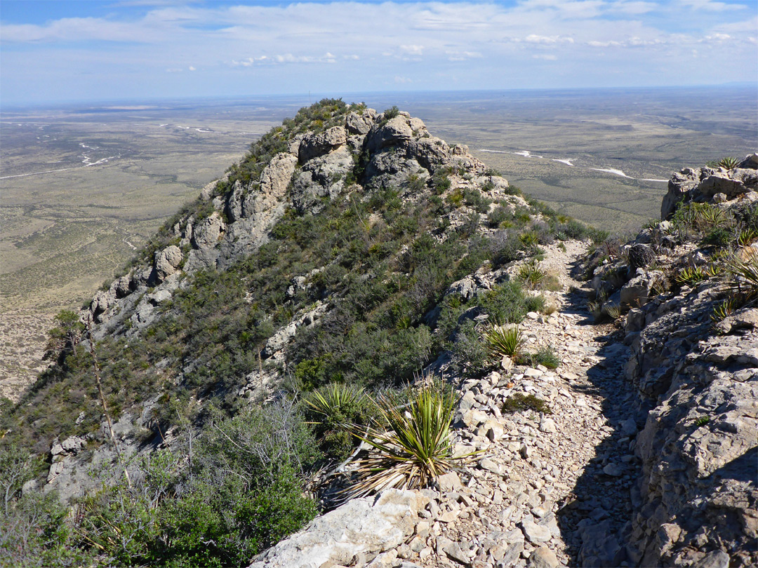 Stony section of the trail