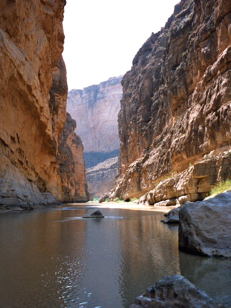 Shady section of the river canyon