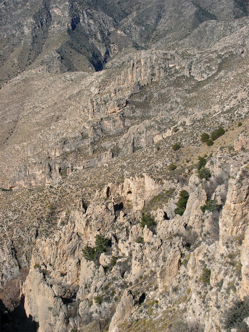 Jagged rocks