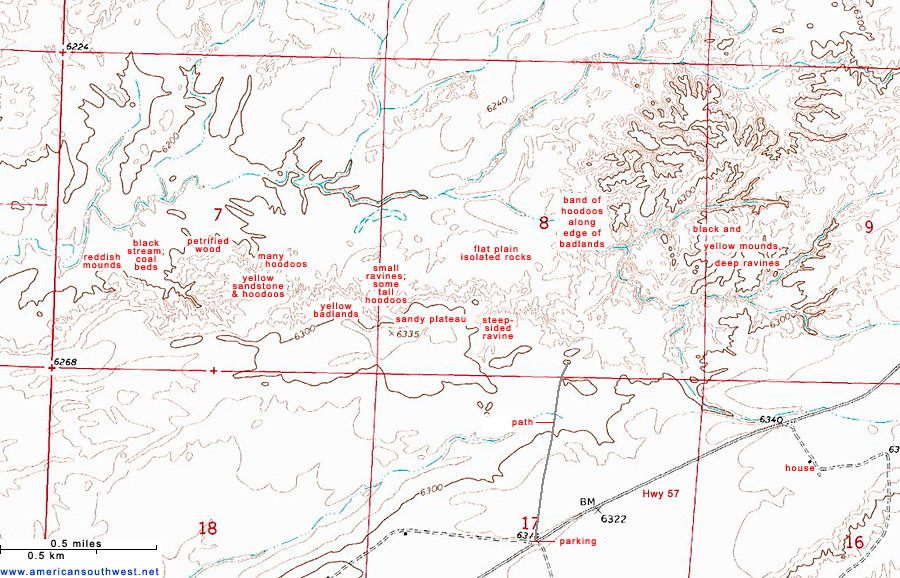 Map of Ah-Shi-Sle-Pah Wilderness Study Area