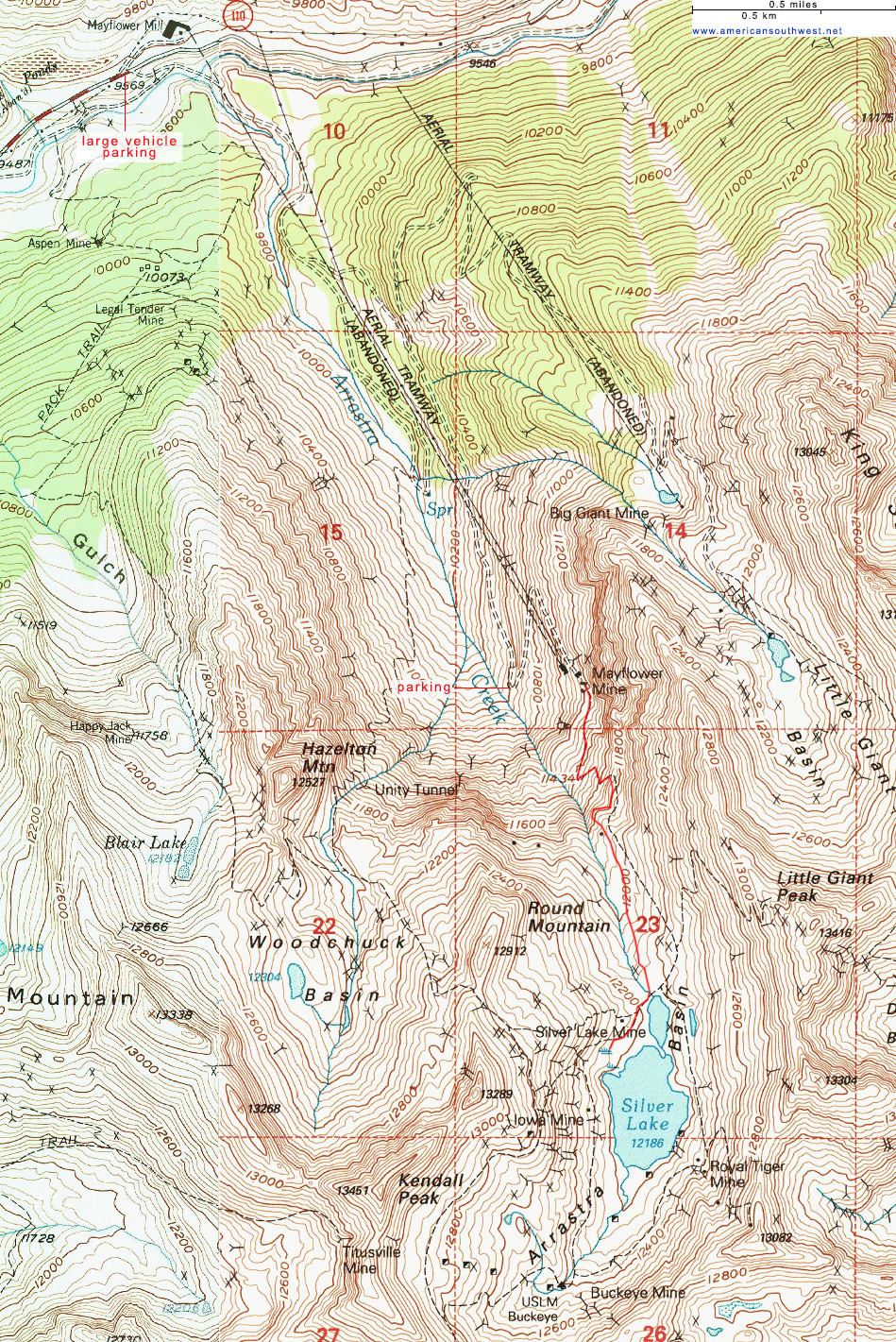 Topo Map of Arrastra Basin
