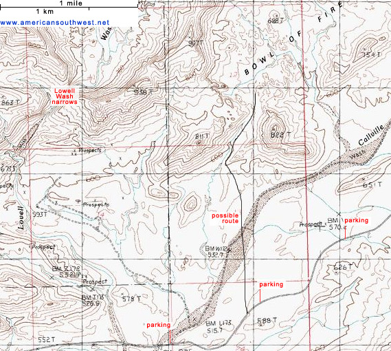 Map of the Bowl of Fire