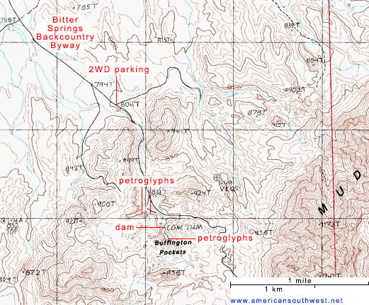 Map of Buffington Pockets