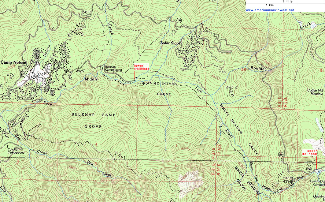 Map of the Camp Nelson Trail