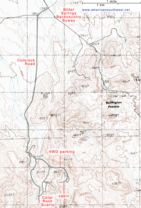 Map of Color Rock Quarry