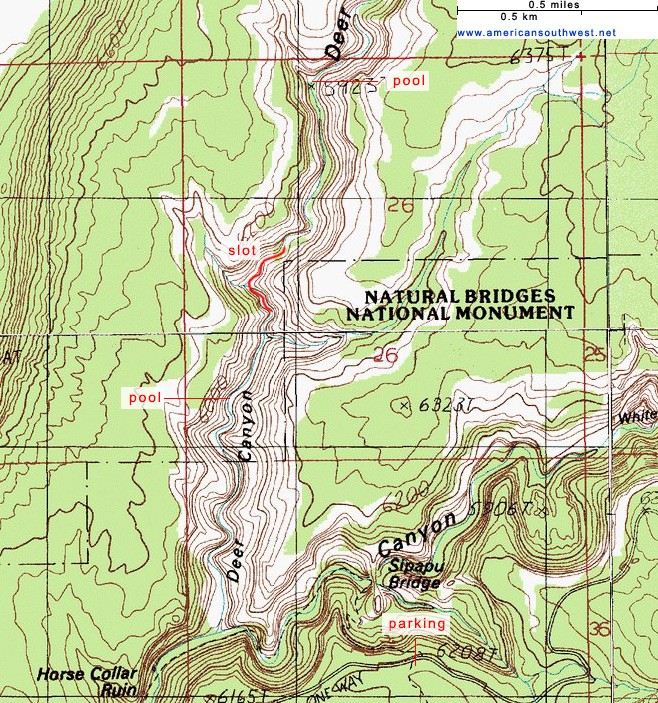 Topo map of Deer Canyon