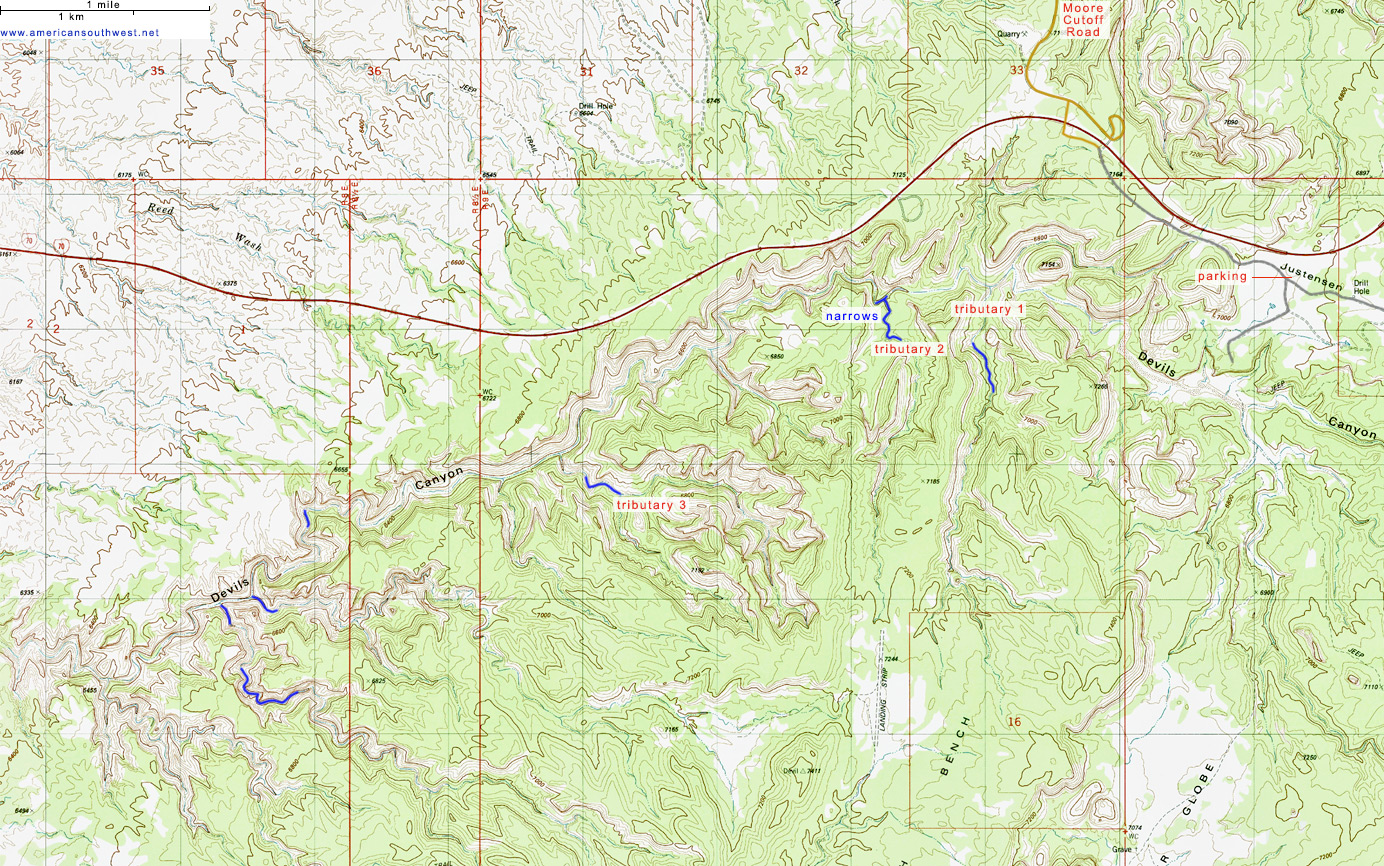 Map of Devils Canyon