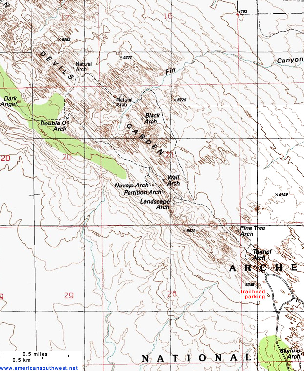 Map of Devils Garden