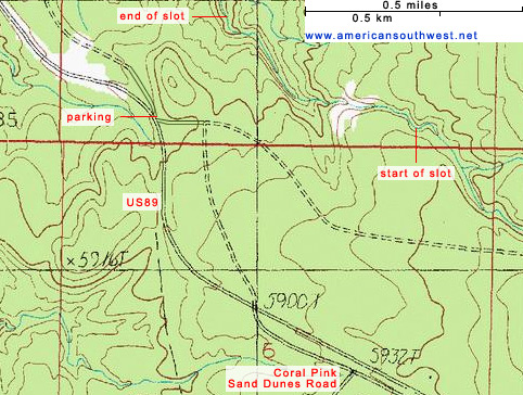 Map of the Elkheart Cliffs Canyon