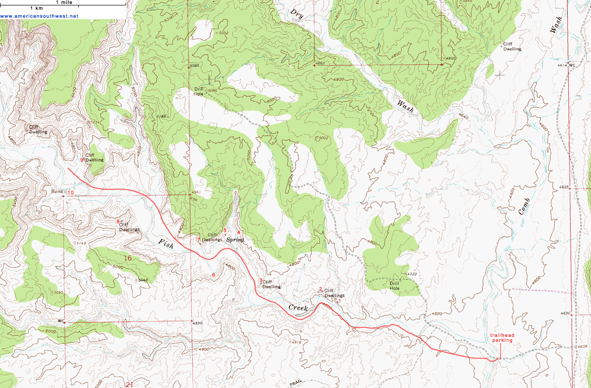 Map of Lower Fish Creek