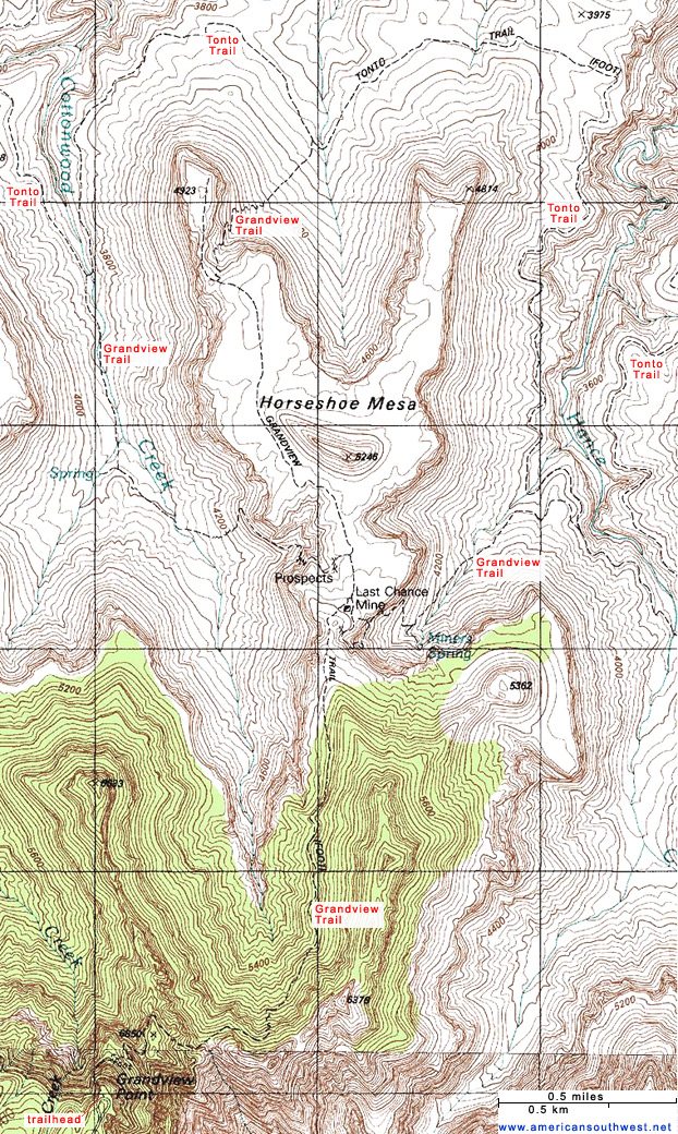 Map of the Grandview Trail