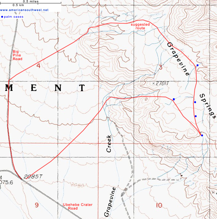 Map of Grapevine Springs