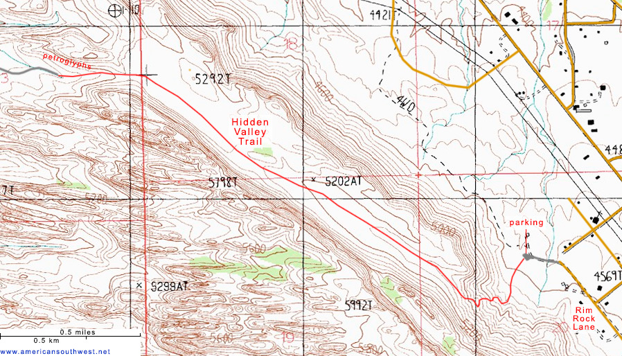 Map of the Hidden Valley Trail