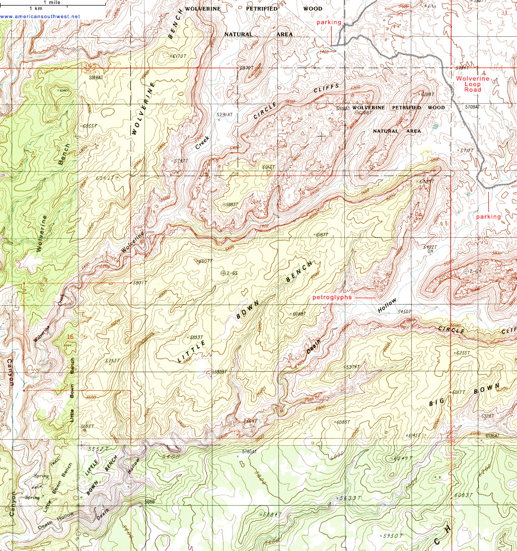 Map of Little Death Hollow