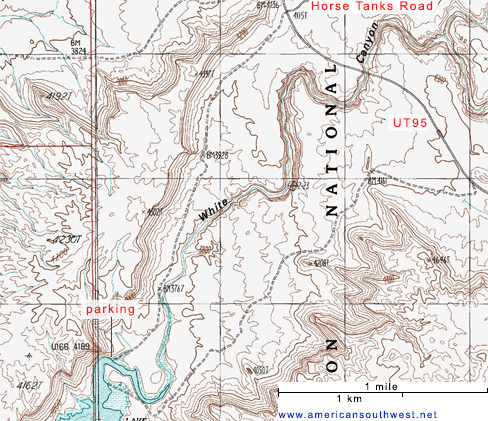 Topo map of Lower White Canyon