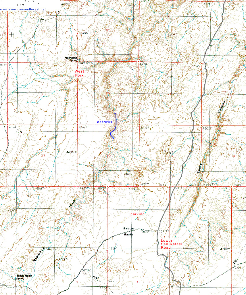 Map of Moonshine Wash