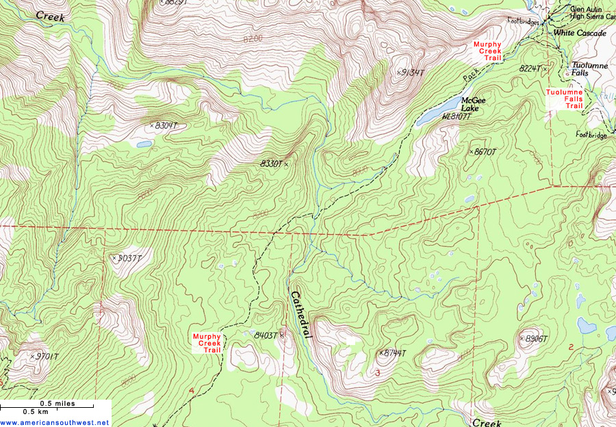 Map of the Murphy Creek Trail