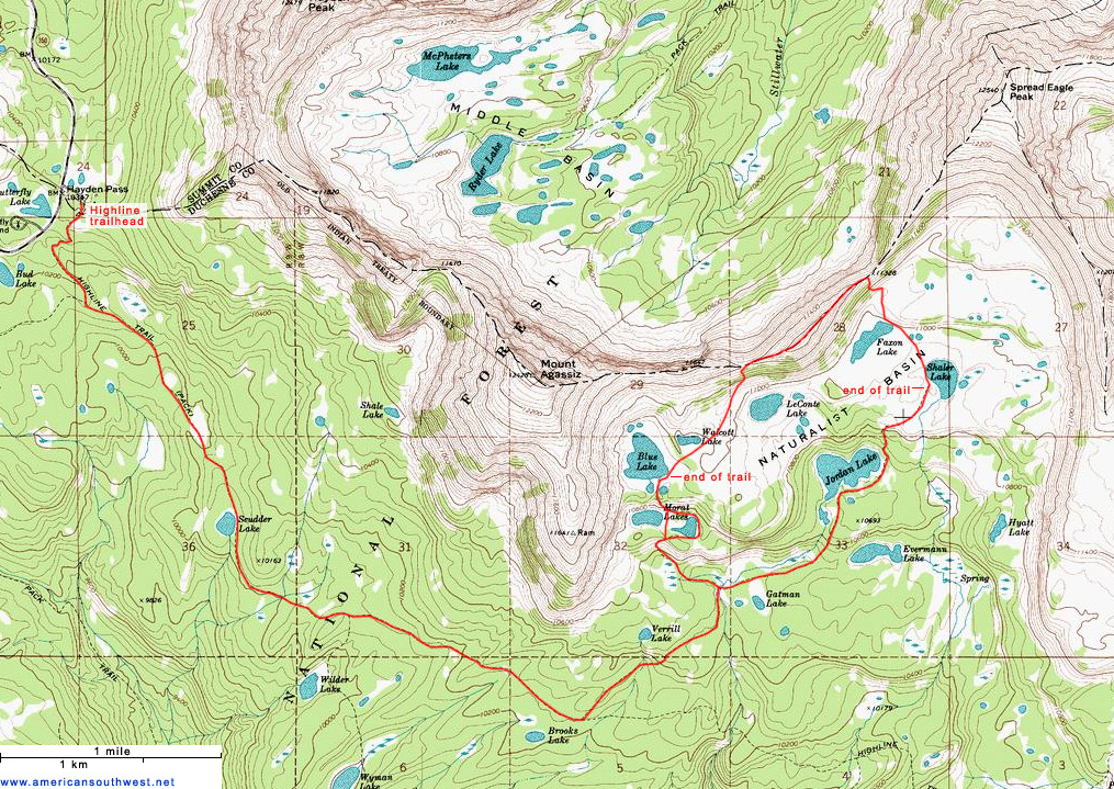 topographical map wasatch mountains