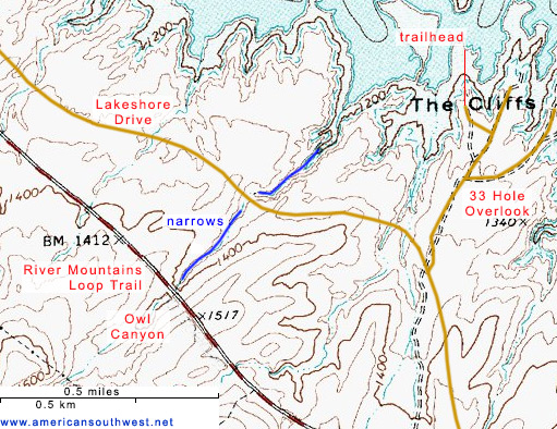 Map of Owl Canyon