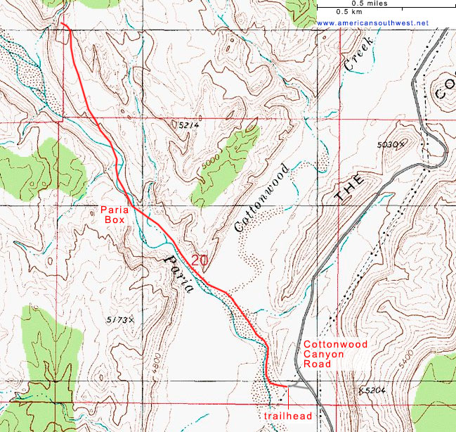 Topo Map of Paria Box