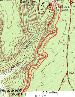 Map of the Petroglyph Point Trail