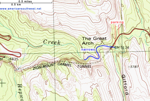 Topo map of Pine Creek