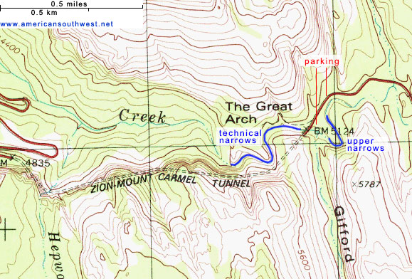 Topo map of Pine Creek